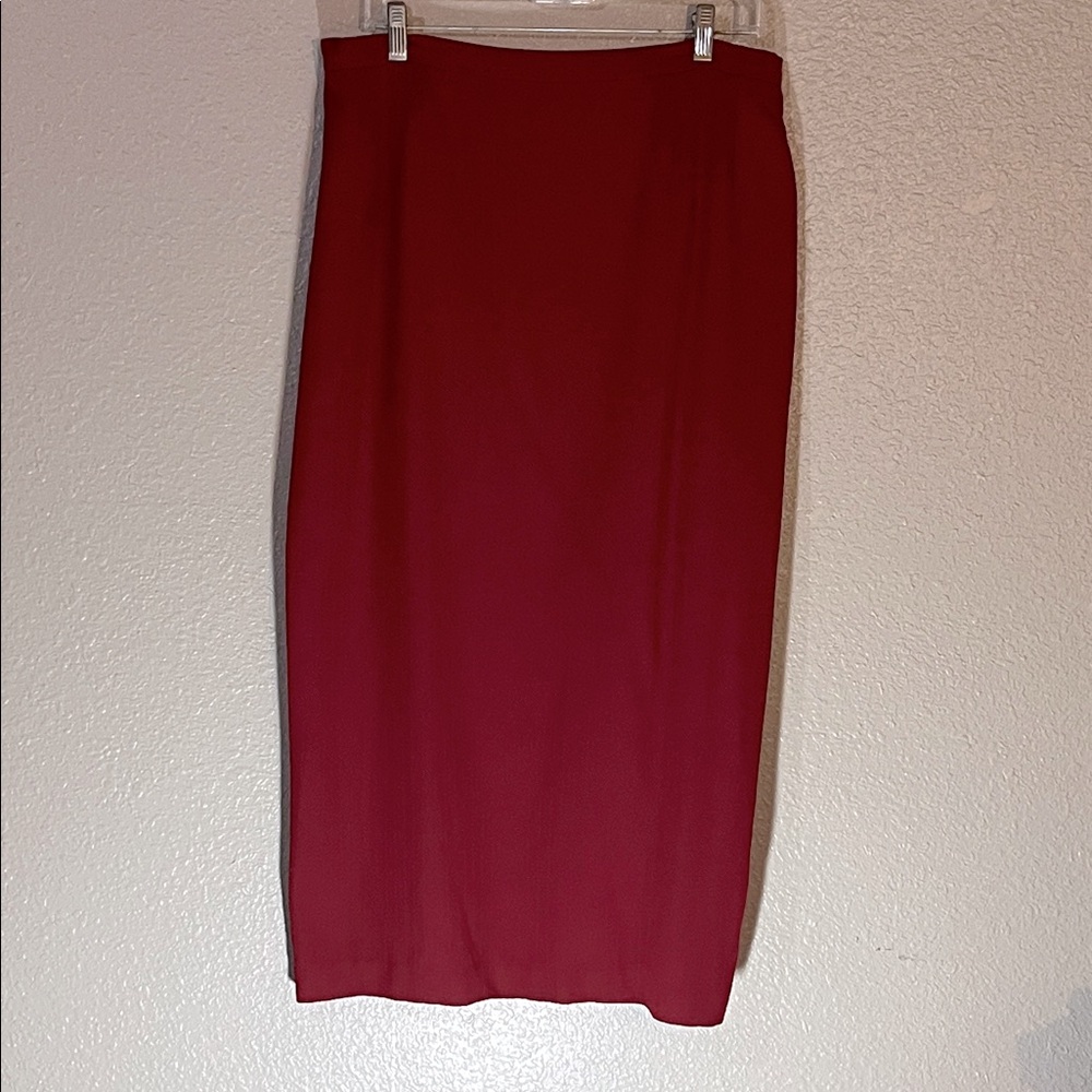 Worthington Classic Deep Red Pencil Skirt Size 16W